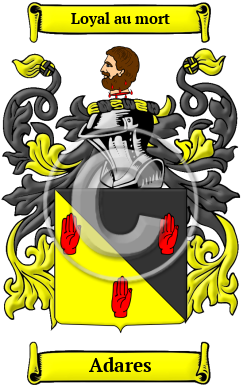 Adares Family Crest/Coat of Arms