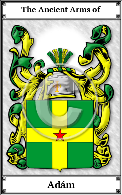 Adám Family Crest Download (JPG)  Book Plated - 150 DPI
