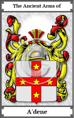 A'dene Family Crest Download (JPG)  Book Plated - 150 DPI