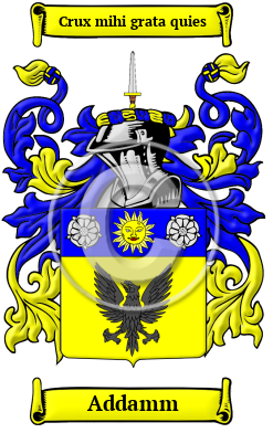 Addamm Family Crest/Coat of Arms