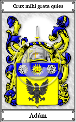 Adám Family Crest Download (JPG) Book Plated - 600 DPI