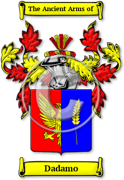 Dadamo Family Crest Download (jpg) Legacy Series - 150 DPI