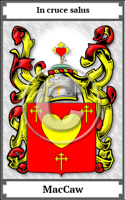 MacCaw Family Crest Download (JPG)  Book Plated - 150 DPI