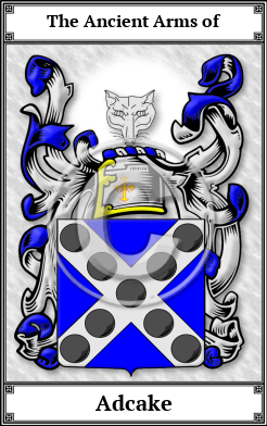 Adcake Family Crest Download (JPG)  Book Plated - 150 DPI