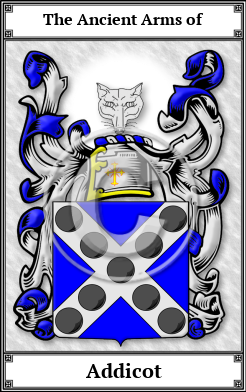 Addicot Family Crest Download (JPG)  Book Plated - 150 DPI