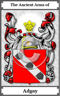 Adgay Family Crest Download (JPG)  Book Plated - 150 DPI