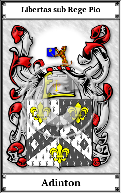 Adinton Family Crest Download (JPG)  Book Plated - 150 DPI