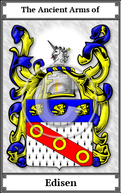 Edisen Family Crest Download (JPG)  Book Plated - 150 DPI