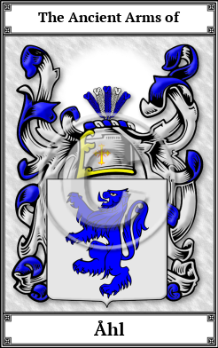Åhl Family Crest Download (JPG)  Book Plated - 150 DPI