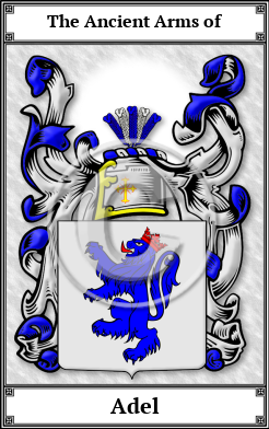 Adel Family Crest Download (JPG)  Book Plated - 150 DPI