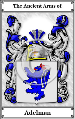Adelman Family Crest Download (JPG) Book Plated - 600 DPI