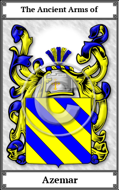 Azemar Family Crest Download (JPG)  Book Plated - 150 DPI
