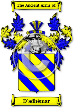 D'adhémar Family Crest Download (jpg) Legacy Series - 150 DPI