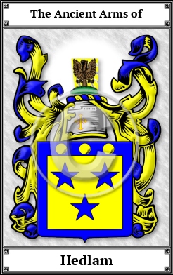 Hedlam Family Crest Download (JPG) Book Plated - 600 DPI