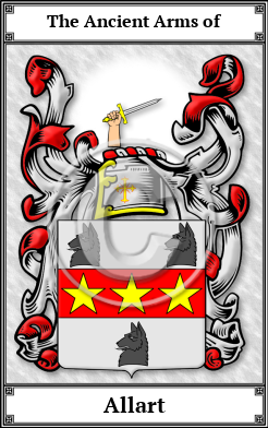 Allart Family Crest Download (JPG)  Book Plated - 150 DPI