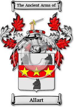 Allart Family Crest Download (jpg) Legacy Series - 150 DPI