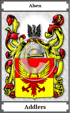 Addlers Family Crest Download (JPG)  Book Plated - 150 DPI