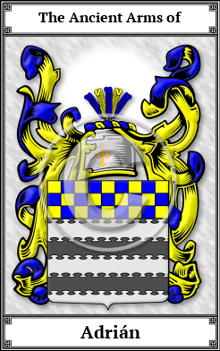 Adrián Family Crest Download (JPG) Book Plated - 600 DPI