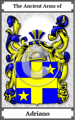 Adriano Family Crest Download (JPG)  Book Plated - 150 DPI