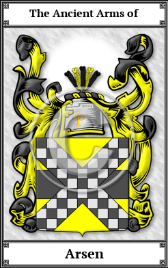 Arsen Family Crest Download (JPG)  Book Plated - 150 DPI