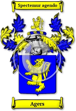 Agers Family Crest Download (jpg) Legacy Series - 150 DPI