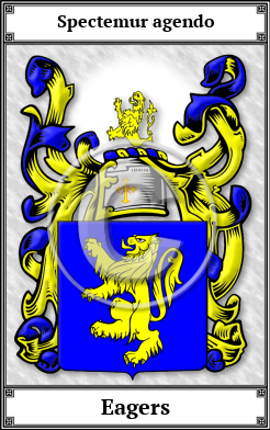 Eagers Family Crest Download (JPG)  Book Plated - 150 DPI
