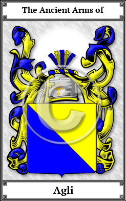 Agli Family Crest Download (JPG)  Book Plated - 150 DPI