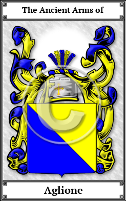 Aglione Family Crest Download (JPG)  Book Plated - 150 DPI