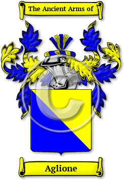 Aglione Family Crest Download (jpg) Legacy Series - 150 DPI