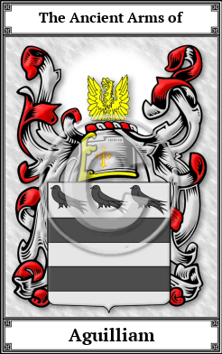 Aguilliam Family Crest Download (JPG)  Book Plated - 150 DPI