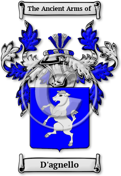 D'agnello Family Crest Download (jpg) Legacy Series - 150 DPI