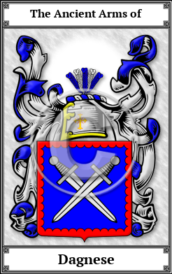 Dagnese Family Crest Download (JPG)  Book Plated - 150 DPI