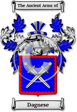 Dagnese Family Crest Download (jpg) Legacy Series - 150 DPI