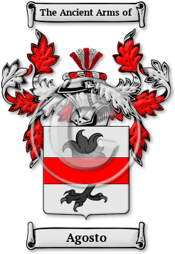 Agosto Family Crest Download (jpg) Legacy Series - 150 DPI