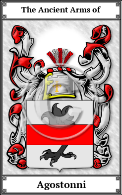 Agostonni Family Crest Download (JPG)  Book Plated - 150 DPI