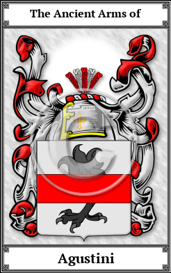 Agustini Family Crest Download (JPG)  Book Plated - 150 DPI