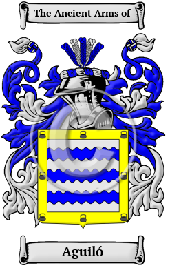 Aguiló Family Crest Download (JPG) Heritage Series - 300 DPI