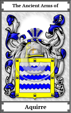 Aquirre Family Crest Download (JPG)  Book Plated - 150 DPI