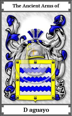 D aguayo Family Crest Download (JPG) Book Plated - 600 DPI