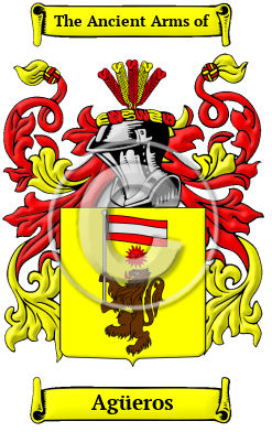 Agüeros Family Crest/Coat of Arms