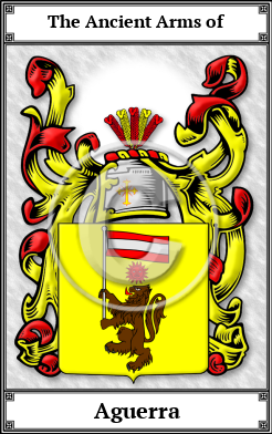 Aguerra Family Crest Download (JPG)  Book Plated - 150 DPI