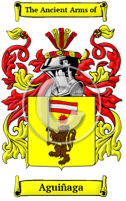 Aguiñaga Family Crest Download (JPG) Heritage Series - 300 DPI