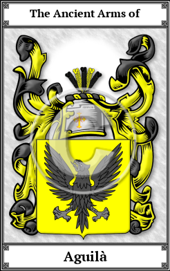 Aguilà Family Crest Download (JPG)  Book Plated - 150 DPI