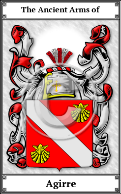 Agirre Family Crest Download (JPG) Book Plated - 600 DPI