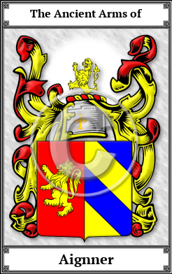 Aignner Family Crest Download (JPG)  Book Plated - 150 DPI