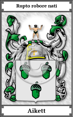 Aikett Family Crest Download (JPG)  Book Plated - 150 DPI