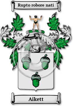 Aikett Family Crest Download (jpg) Legacy Series - 150 DPI