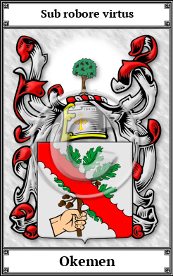 Okemen Family Crest Download (JPG) Book Plated - 600 DPI