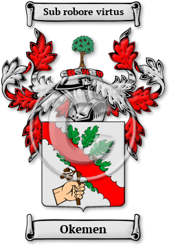 Okemen Family Crest Download (JPG) Legacy Series - 600 DPI