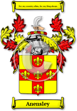 Anensley Family Crest Download (jpg) Legacy Series - 150 DPI
